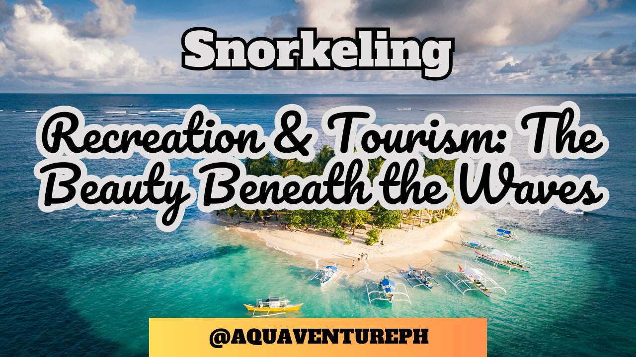 Snorkeling, Recreation & Tourism: The Beauty Beneath the Waves