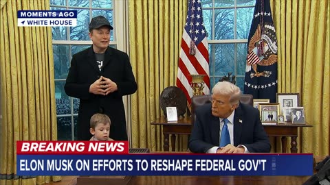 Trump, Elon Musk discuss efforts to reshape federal govt. from Oval Office 