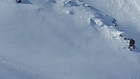 Skier Triggers Massive Avalanche