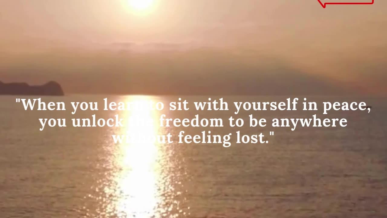 Sit with yourself in peace