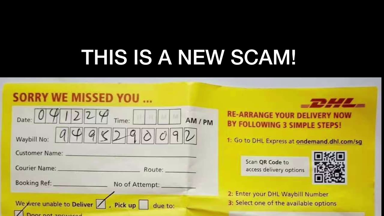 Watch out for this new scam!