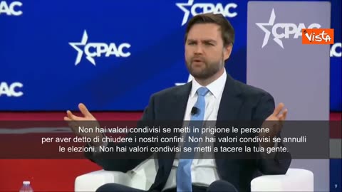 NOTIZIE DAL MONDO JD Vance;'Se l'Europa annulla elezioni valide come in Romania,non esistono più valori condivisi' Non hai valori condivisi se metti in prigione le persone per aver detto di chiudere i confini.Così il vicepres USA al CPAC