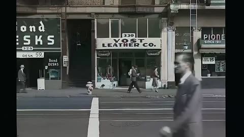 Los Angeles 1940s: Spring Street in Color