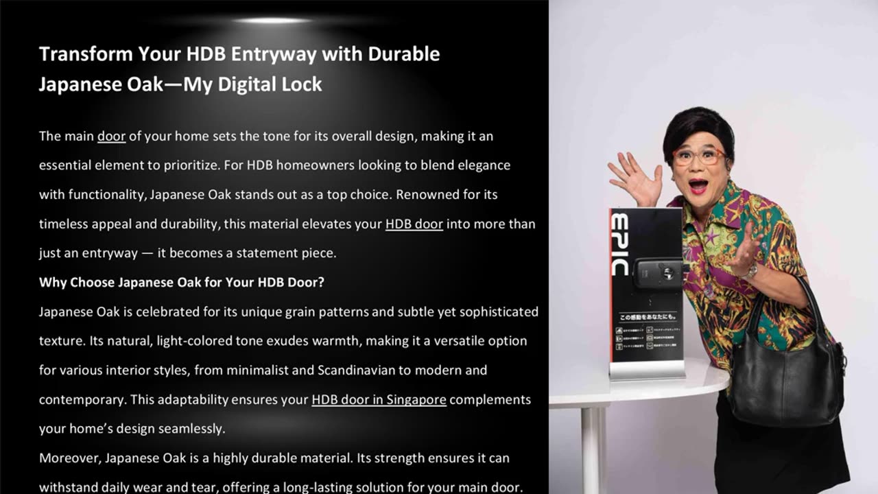 Transform Your HDB Entryway with Durable Japanese Oak — My Digital Lock