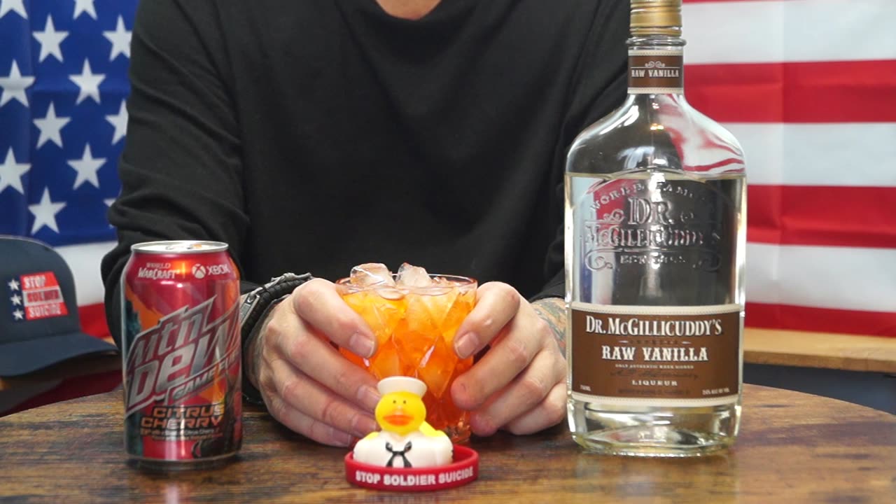 Brian Ames - Dr McGillicuddy Raw Vanilla Liqueur & Mtn Dew Gamefuel Cherry Citrus Soda