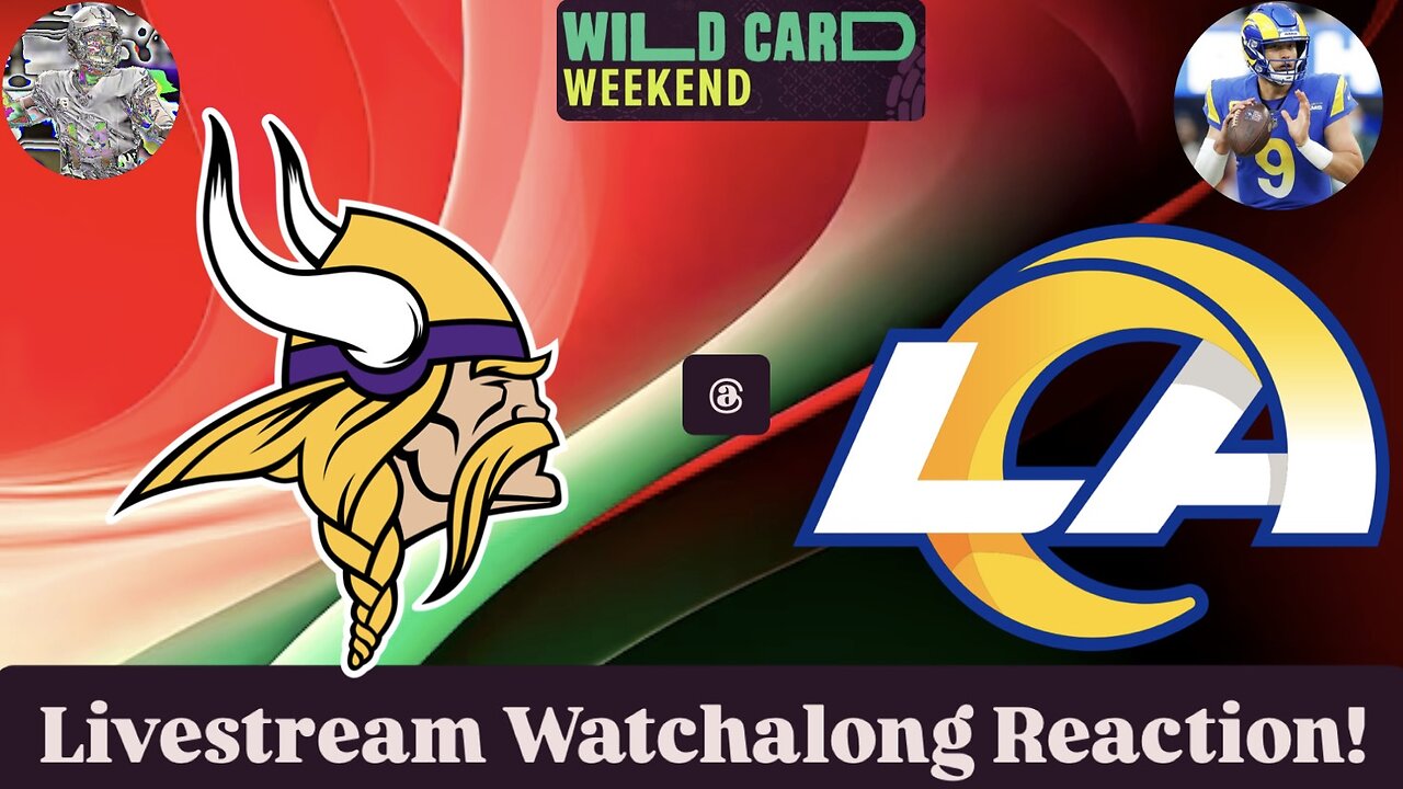 Minnesota Vikings @ LA Rams 2024-25 NFL Super Wild Card Monday Livestream Watchalong Reaction