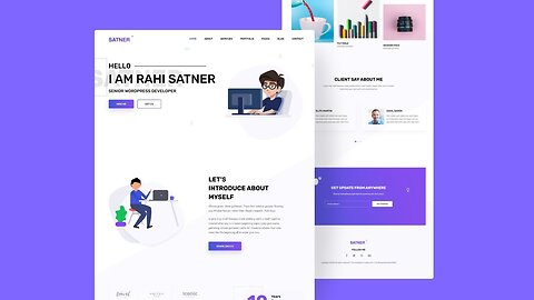 Responsive Portfolio Website || HTML, CSS & JS | | Project for Beginners