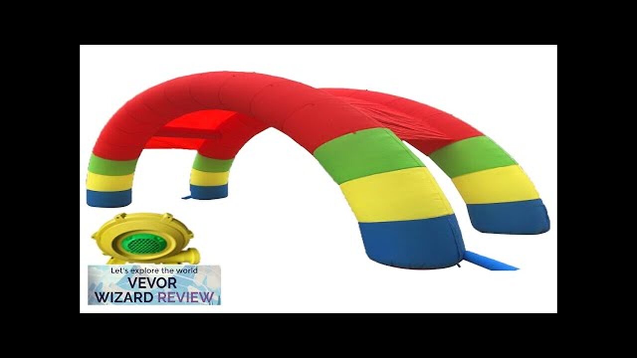 VEVOR Twin Arches 26ft X 13ft Inflatable Rainbow Arch with 370W Blower Review