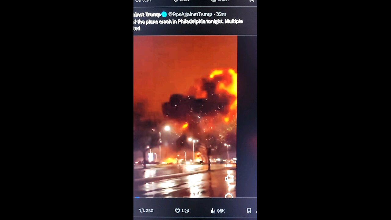 plane crash ne Philly 🔥