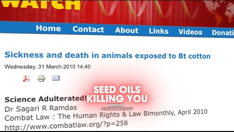 Alex Jones: GMO Seed Oils Are Killing You - 7/29/10