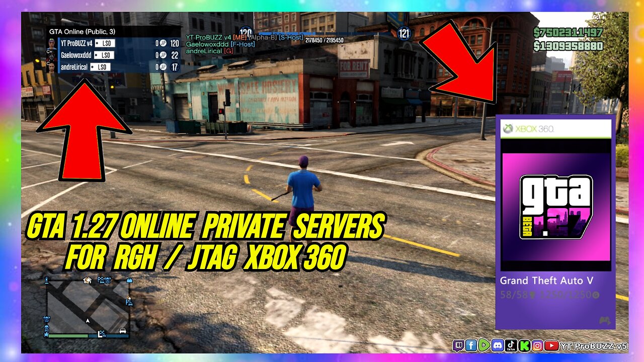SHOWCASE NEW FREE GTA 1 27 ONLINE PRIVATE SERVERS FOR RGH JTAG XBOX 360
