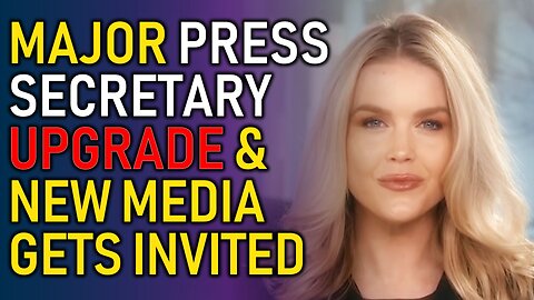 Sweet Karoline is opening up the press pool to us... the NEW MEDIA!!!