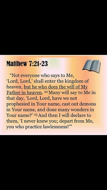 (Clip) Matthew 7:21-23