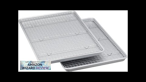 Amazon Basics Nonstick Baking Sheets & Cooling Rack Set Half Sheet Size Review