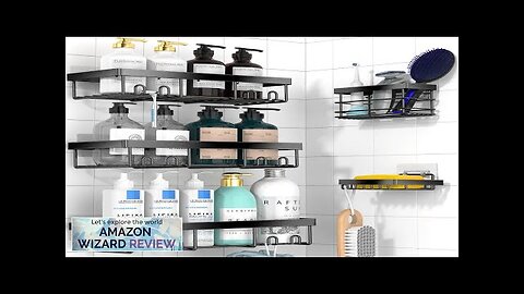 Moforoco Adhesive Shower Caddy Organizer Shelves Rack 5 Pack Corner Bathroom Review