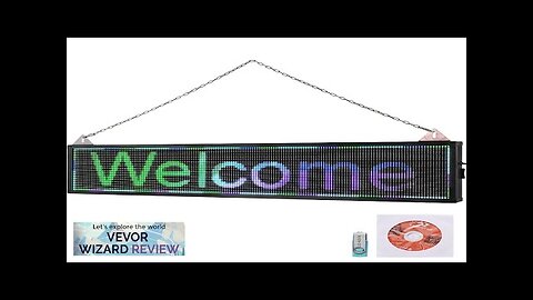 VEVOR LED Scrolling Sign 40" x 9" WiFi & USB Control Full Review