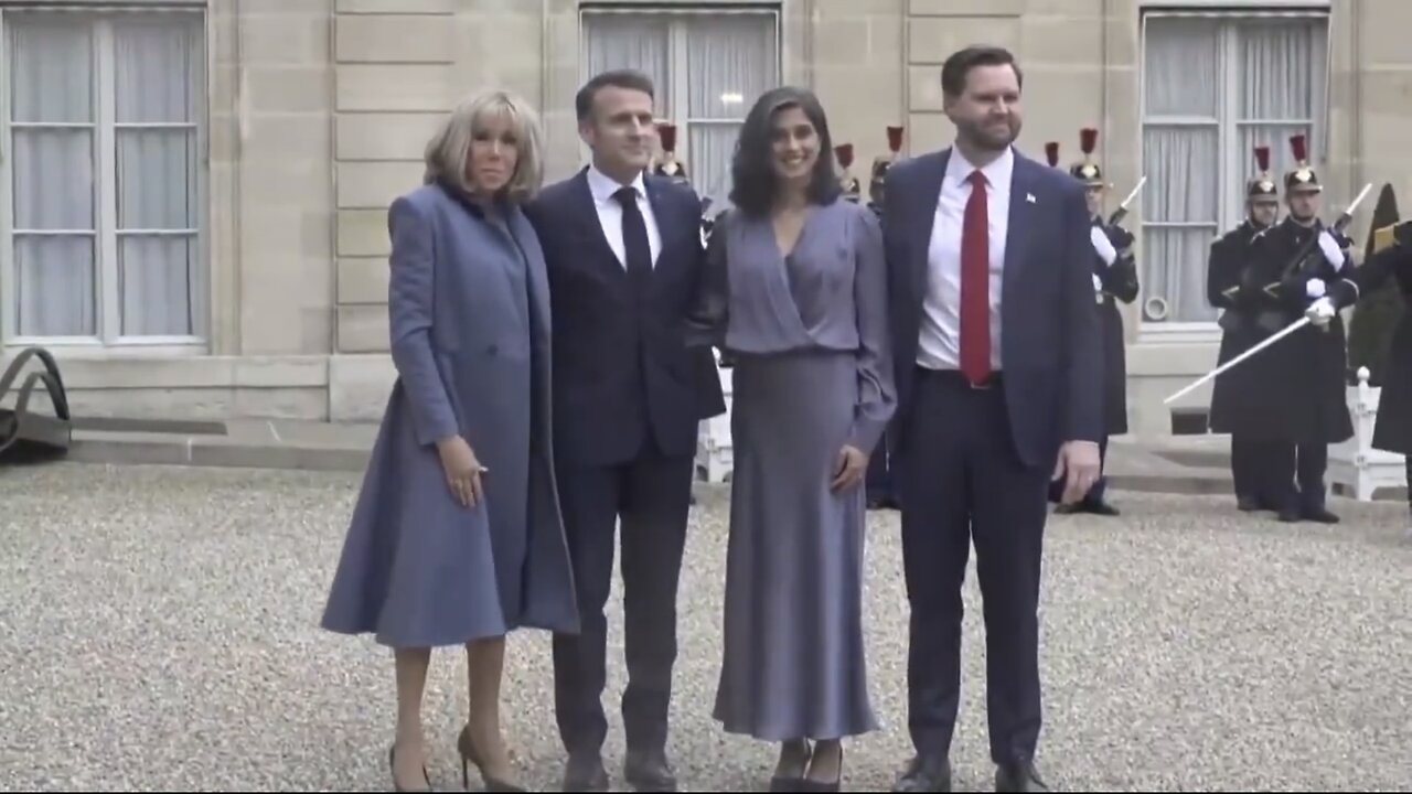 U.S VICE PRESIDENT🇺🇸🏛️VISIT PRESIDENT OF FRANCE🗼🇫🇷💫