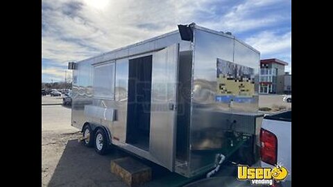 2022 8' x 18' Kitchen Food Concession Trailer with Pro-Fire System