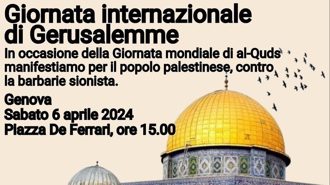 GIORNATA INTERNAZIONALE DI GERUSALEMME - GENOVA - 6 APRILE 2024