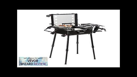 VEVOR Makeup Train Case with Lock Lighted Mirror 4 Storage Trays Brush Review