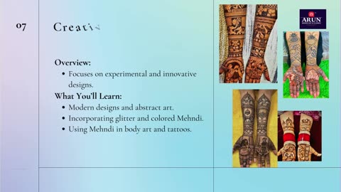 Top Online Mehndi Courses by Arun Mehndi Classes