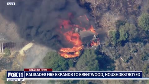 Wildfires Rage Out of Control Now Threatening Brentwood California