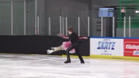 Youth ice partners Angela Yang and Sean Kay