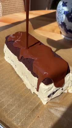 Chocolate loaf ice cream cake