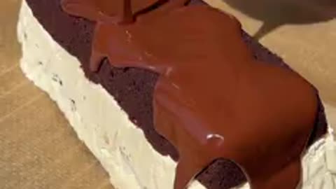 Chocolate loaf ice cream cake