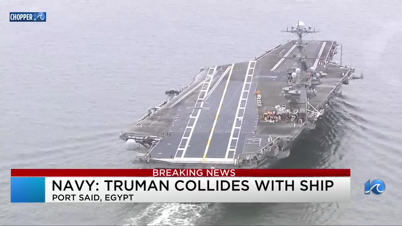 USS Harry S. Truman involved in Collison while in the Mediterranean Sea