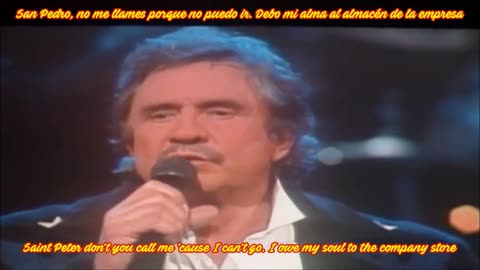 JOHNNY CASH - Sixteen Tons (Subtítulos español-inglés) Live 1987