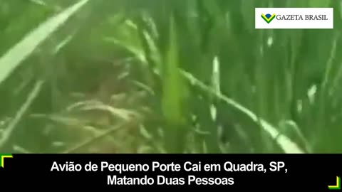 Avião de Pequeno Porte Cai em Quadra, SP, Matando Duas Pessoas