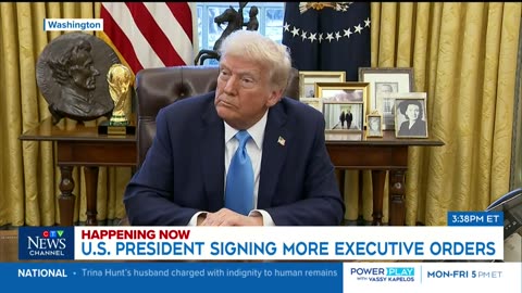 Trump on China's retaliatory tariffs, trade discussions with Canada and Mexico 