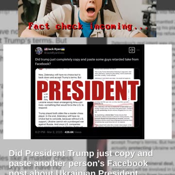 Fact Check: Trump Did NOT Just Copy and Paste A Guy's Facebook Zelenskyy Post -- He Gave Credit