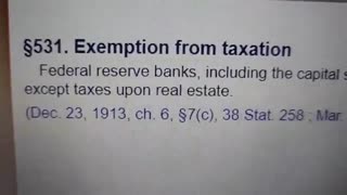 🚨 In Affect: Biden Admin Passed that The Federal Reserve Banks ARE EXEMPT FROM TAXATION