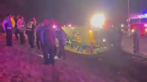 13 people injured in school bus crash on northbound Garden State Parkway in