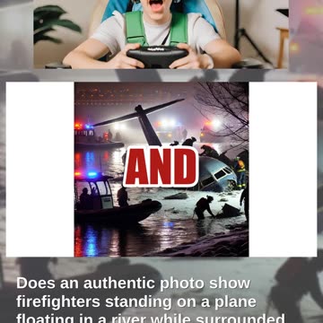 Fact Check: Photo Of Firefighters On Top Of Plane In River Is NOT Real -- AI Generated