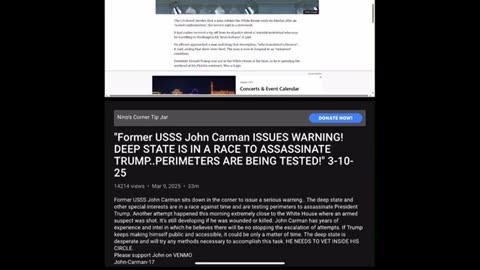 John Carman/Nino - A Race to Assassinate Trump ..