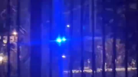 Man Smashes Through Gate of Military Enlistment Office and Sets Car on Fire(Vladimir, Moscow Region)