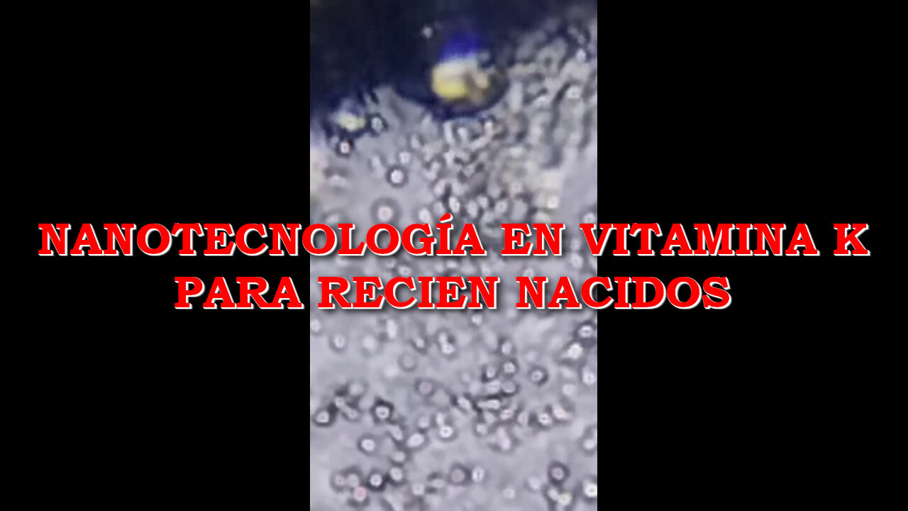 Análisis al microscopio de una gota de una ampolla de vitamina K