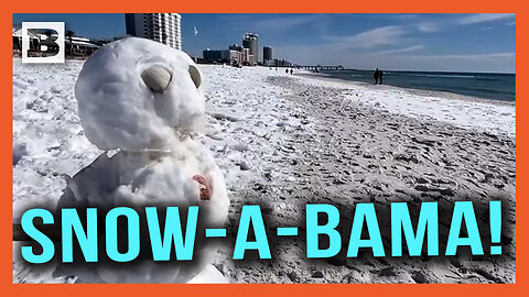 Snow-a-Bama! Tropical Snowman Seen Chillin' by Ocean in Orange Beach, Alabama