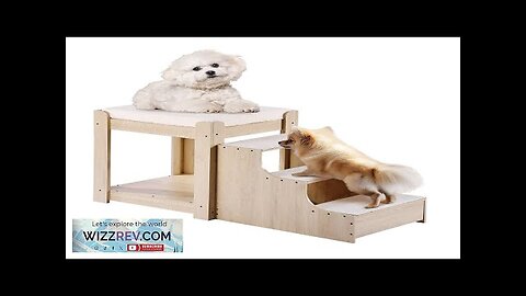 Pet Bunk Bed with Stairs Dog/Cat Window Perch for Bedside Indoor Use Review