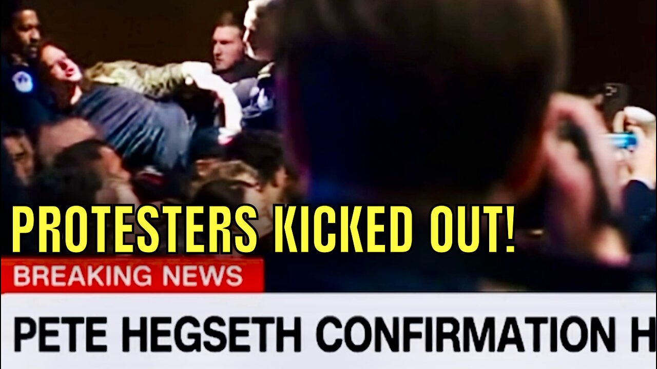 BREAKING: Capitol Police PICK UP & REMOVE protesters from Pete Hegseth’s confirmation hearing