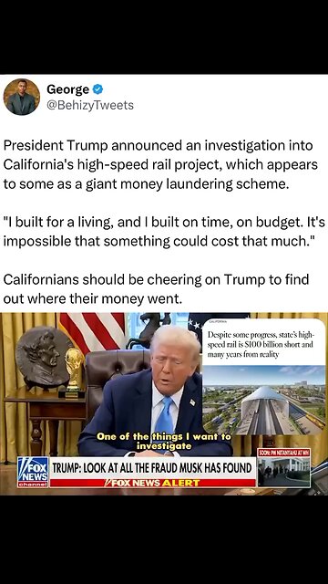 Captioned - Trump administration will investigate California’s high-speed rail project
