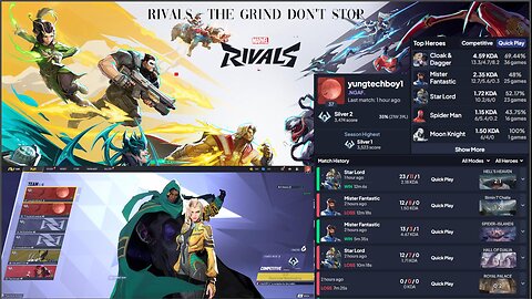 Marvel Rivals : 6 Stack - Ranked Grinding out of Gold