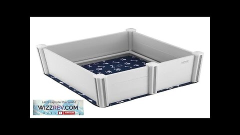 VEVOR Dog Whelping Box 38.6x38.6x18.1in PVC with Rails Pee Pad for Dogs Review