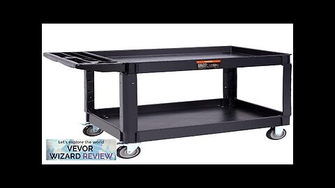 VEVOR Utility Service Cart 2 Shelf 550LBS Heavy Duty Plastic Rolling Utility Review