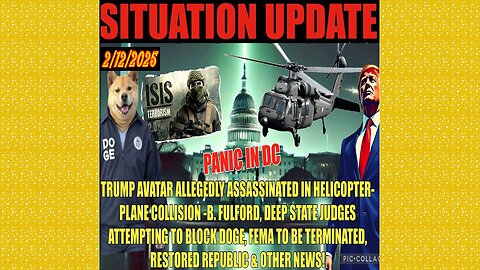 SITUATION UPDATE 2/12/25 - Trump Avatar, DS Federal Judges Blocking DOGE, FEMA Terminated