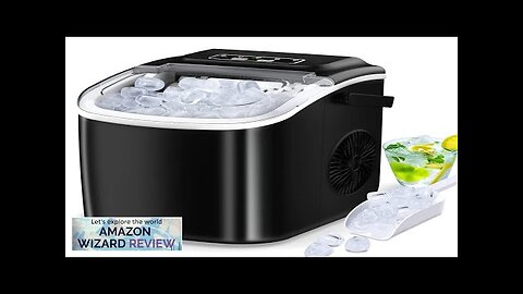 Countertop Ice Maker Portable Ice Maker Machine with Carry Handle Self-Cleaning Ice Review