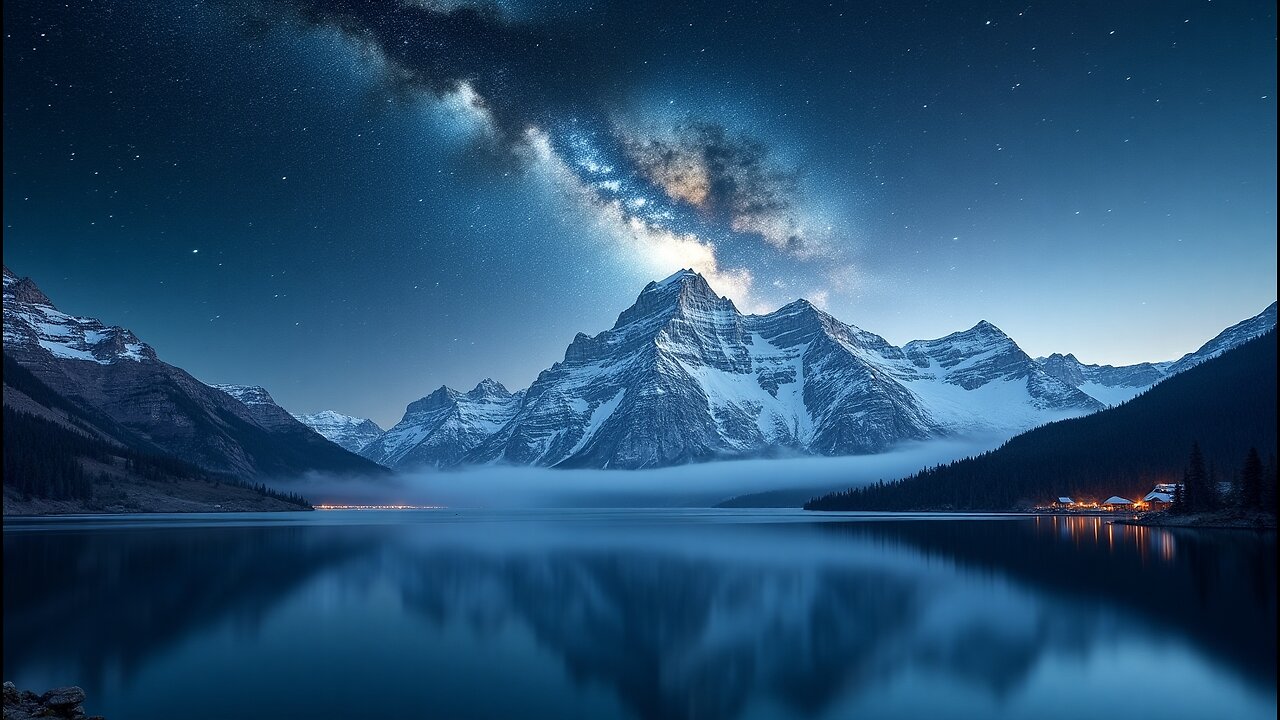 Milky Way Over Snowbound Peaks: A Breath of Night ❄️🌌